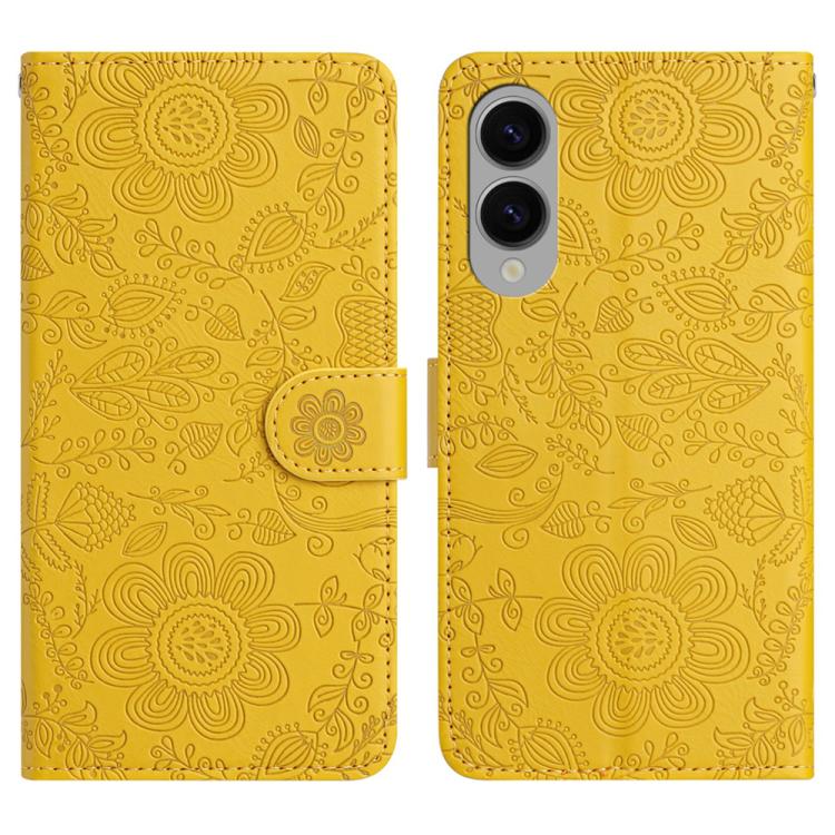 Floral Embossed Pattern Leather Phone Case, For Samsung Galaxy S26+ 5G, For Samsung Galaxy S26 Edge 5G, For Samsung Galaxy S26 Ultra 5G, For Samsung Galaxy S26 5G, For Samsung Galaxy S25 FE 5G, For Samsung Galaxy S25 Edge 5G, For Samsung Galaxy S25 5G ...