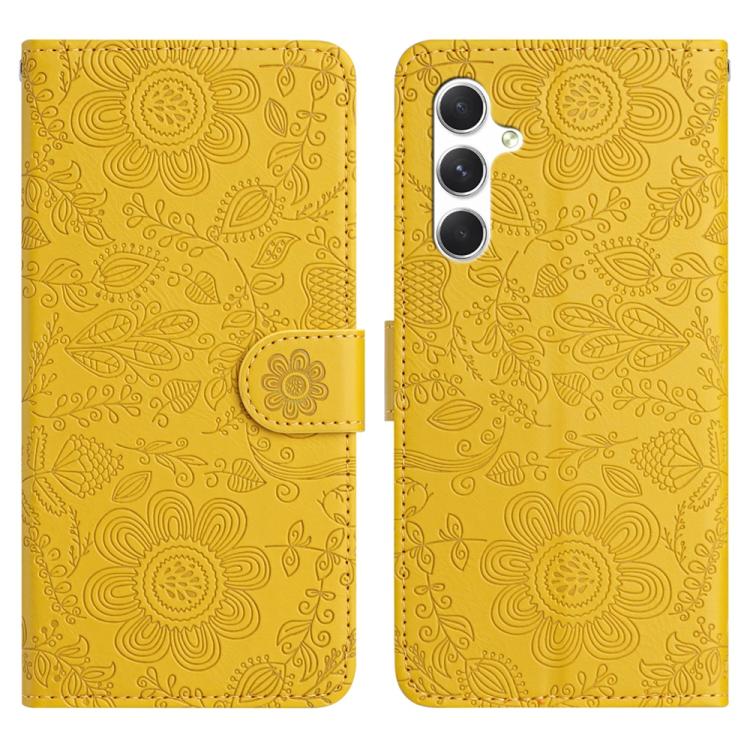 Floral Embossed Pattern Leather Phone Case, For Samsung Galaxy S26+ 5G, For Samsung Galaxy S26 Edge 5G, For Samsung Galaxy S26 Ultra 5G, For Samsung Galaxy S26 5G, For Samsung Galaxy S25 FE 5G, For Samsung Galaxy S25 Edge 5G, For Samsung Galaxy S25 5G ...
