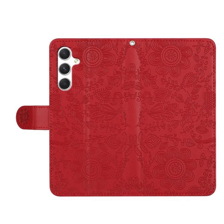 Floral Embossed Pattern Leather Phone Case, For Samsung Galaxy S26+ 5G, For Samsung Galaxy S26 Edge 5G, For Samsung Galaxy S26 Ultra 5G, For Samsung Galaxy S26 5G, For Samsung Galaxy S25 FE 5G, For Samsung Galaxy S25 Edge 5G, For Samsung Galaxy S25 5G ...