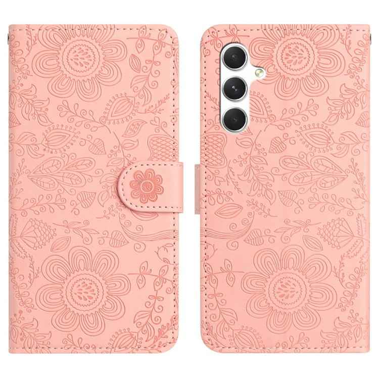 Floral Embossed Pattern Leather Phone Case, For Samsung Galaxy S26+ 5G, For Samsung Galaxy S26 Edge 5G, For Samsung Galaxy S26 Ultra 5G, For Samsung Galaxy S26 5G, For Samsung Galaxy S25 FE 5G, For Samsung Galaxy S25 Edge 5G, For Samsung Galaxy S25 5G ...