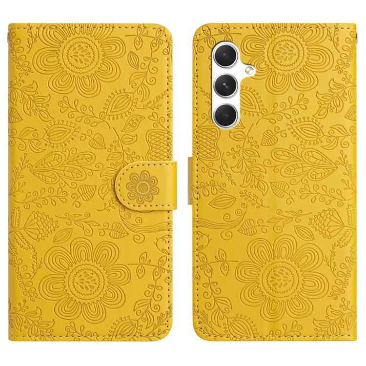 Floral Embossed Pattern Leather Phone Case, For Samsung Galaxy S26+ 5G, For Samsung Galaxy S26 Edge 5G, For Samsung Galaxy S26 Ultra 5G, For Samsung Galaxy S26 5G, For Samsung Galaxy S25 FE 5G, For Samsung Galaxy S25 Edge 5G, For Samsung Galaxy S25 5G ...