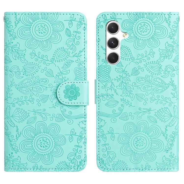 Floral Embossed Pattern Leather Phone Case, For Samsung Galaxy S26+ 5G, For Samsung Galaxy S26 Edge 5G, For Samsung Galaxy S26 Ultra 5G, For Samsung Galaxy S26 5G, For Samsung Galaxy S25 FE 5G, For Samsung Galaxy S25 Edge 5G, For Samsung Galaxy S25 5G ...