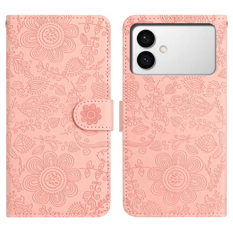 Floral Embossed Pattern Leather Phone Case, For Samsung Galaxy S26+ 5G, For Samsung Galaxy S26 Edge 5G, For Samsung Galaxy S26 Ultra 5G, For Samsung Galaxy S26 5G, For Samsung Galaxy S25 FE 5G, For Samsung Galaxy S25 Edge 5G, For Samsung Galaxy S25 5G ...