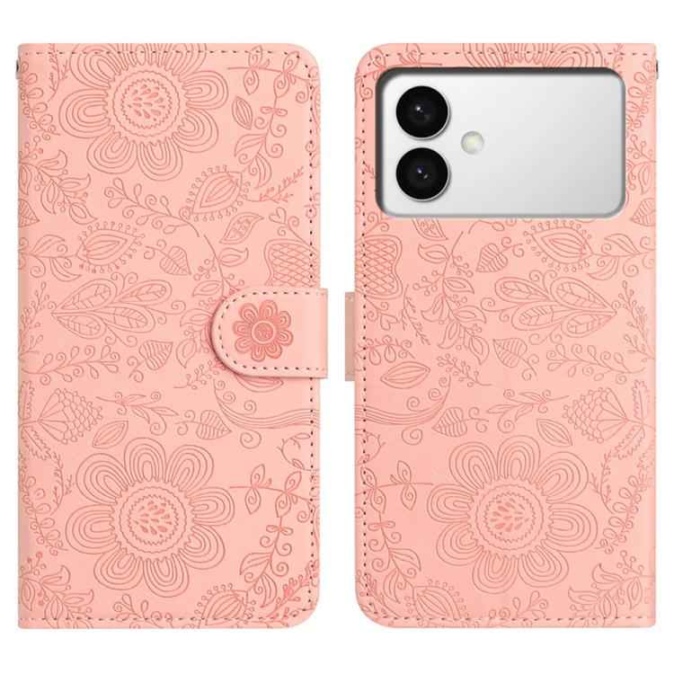 Floral Embossed Pattern Leather Phone Case, For Samsung Galaxy S26+ 5G, For Samsung Galaxy S26 Edge 5G, For Samsung Galaxy S26 Ultra 5G, For Samsung Galaxy S26 5G, For Samsung Galaxy S25 FE 5G, For Samsung Galaxy S25 Edge 5G, For Samsung Galaxy S25 5G ...