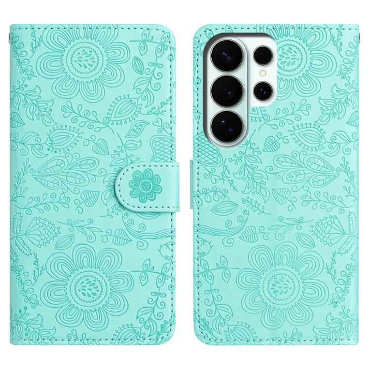 Floral Embossed Pattern Leather Phone Case, For Samsung Galaxy S26+ 5G, For Samsung Galaxy S26 Edge 5G, For Samsung Galaxy S26 Ultra 5G, For Samsung Galaxy S26 5G, For Samsung Galaxy S25 FE 5G, For Samsung Galaxy S25 Edge 5G, For Samsung Galaxy S25 5G ...