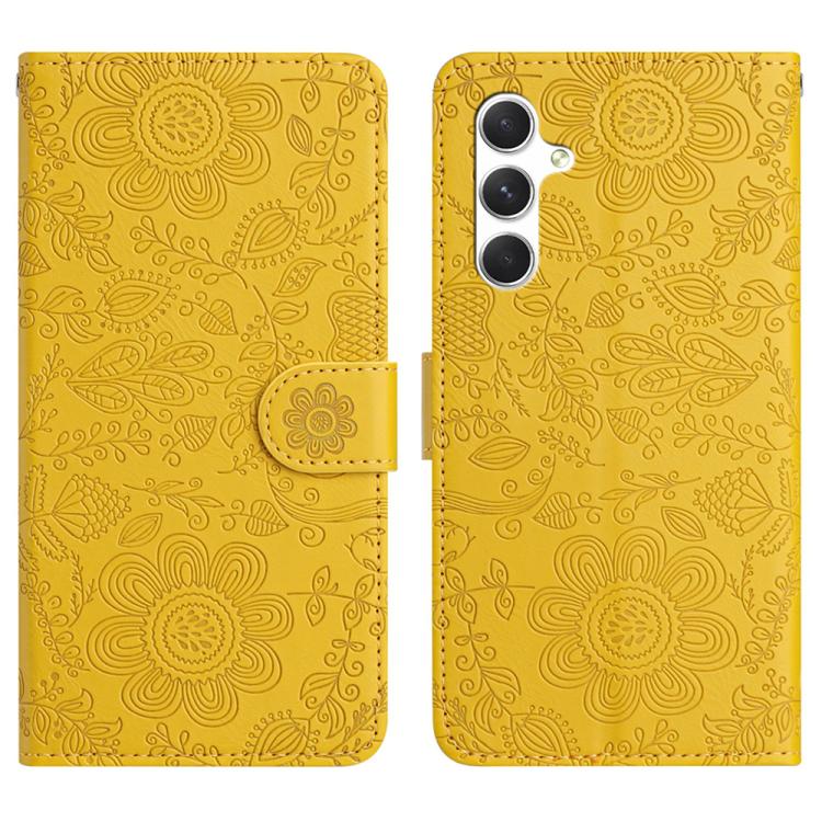 Floral Embossed Pattern Leather Phone Case, For Samsung Galaxy S26+ 5G, For Samsung Galaxy S26 Edge 5G, For Samsung Galaxy S26 Ultra 5G, For Samsung Galaxy S26 5G, For Samsung Galaxy S25 FE 5G, For Samsung Galaxy S25 Edge 5G, For Samsung Galaxy S25 5G ...