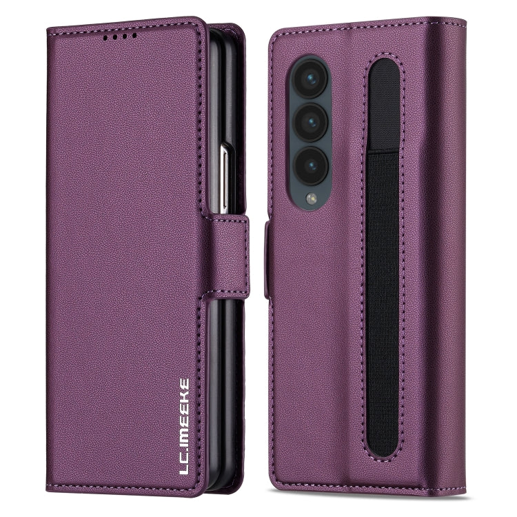 LC.IMEEKE L1 Series Frosted Fine Texture PU Phone Case with Pen Slot, Pen Not Included