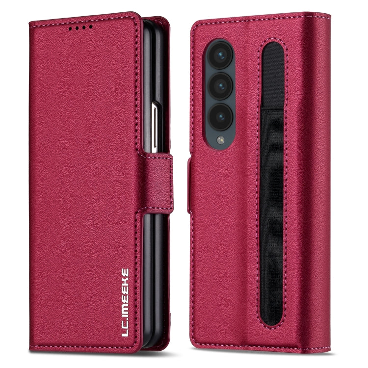 LC.IMEEKE L1 Series Frosted Fine Texture PU Phone Case with Pen Slot, Pen Not Included