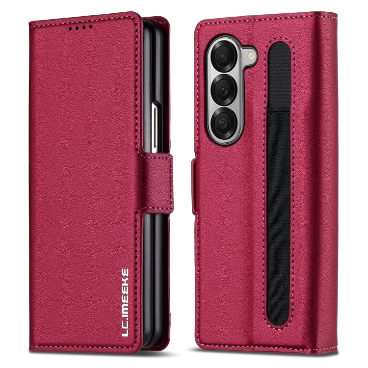 LC.IMEEKE L1 Series Frosted Fine Texture PU Phone Case with Pen Slot, Pen Not Included