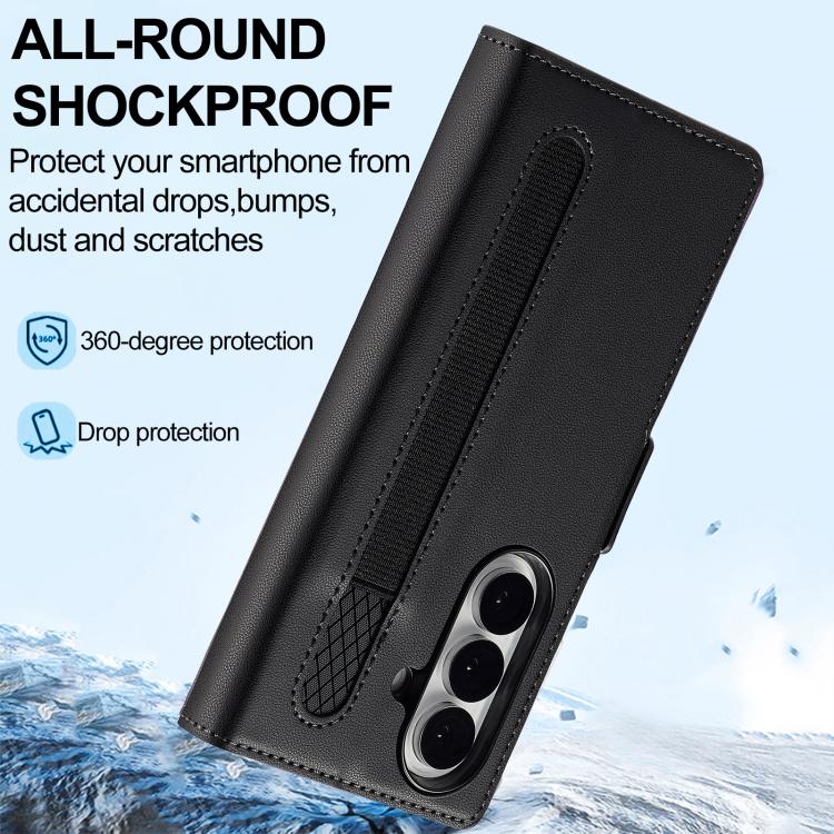 LC.IMEEKE L1 Series Frosted Fine Texture PU Phone Case with Pen Slot, Pen Not Included