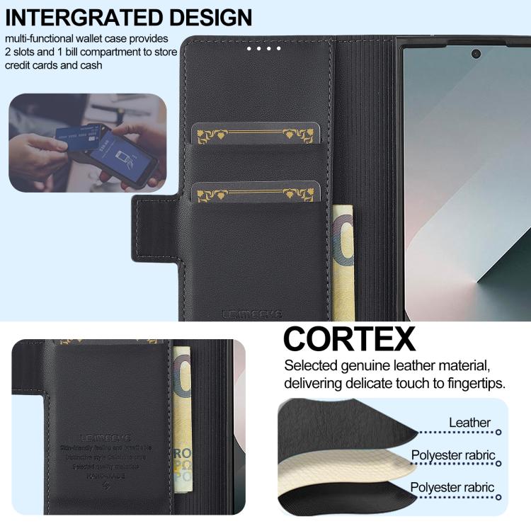 LC.IMEEKE L1 Series Frosted Fine Texture PU Phone Case with Pen Slot, Pen Not Included