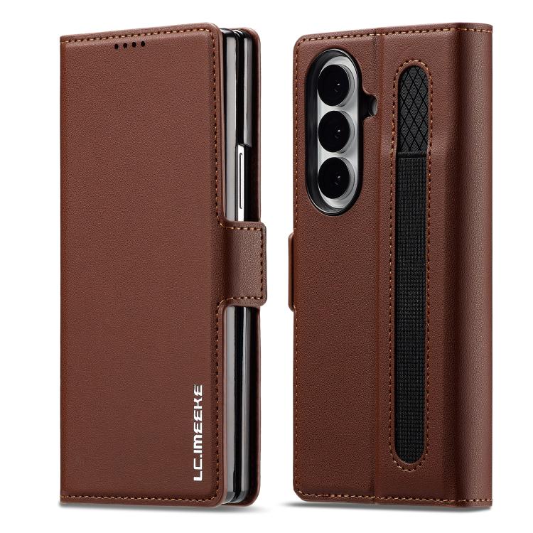 LC.IMEEKE L1 Series Frosted Fine Texture PU Phone Case with Pen Slot, Pen Not Included