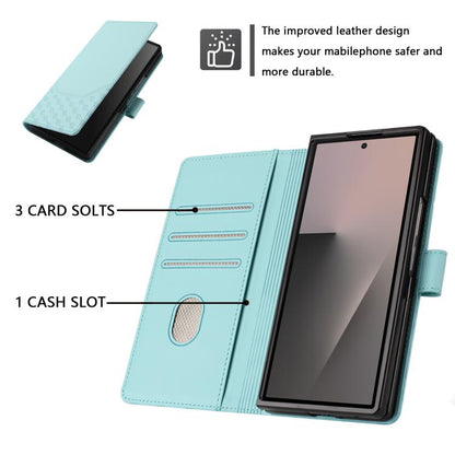Honeycomb Embossing RFID Leather Phone Case, For Samsung Galaxy Z Fold7 5G, For Samsung Galaxy Z Fold5