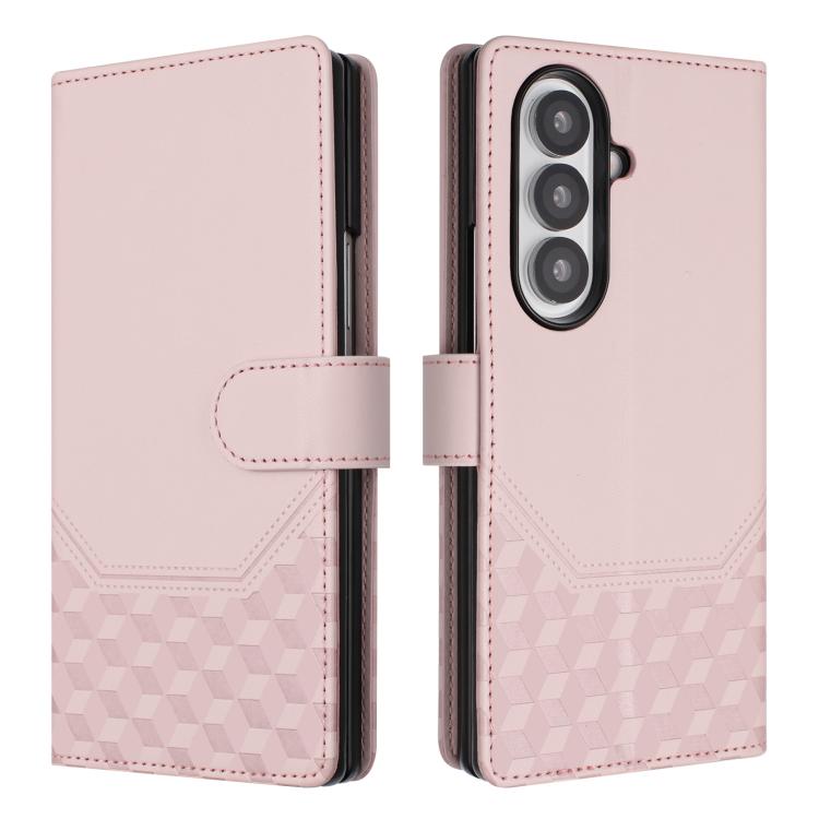 Honeycomb Embossing RFID Leather Phone Case, For Samsung Galaxy Z Fold7 5G, For Samsung Galaxy Z Fold5