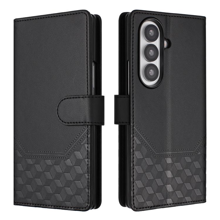 Honeycomb Embossing RFID Leather Phone Case, For Samsung Galaxy Z Fold7 5G, For Samsung Galaxy Z Fold5