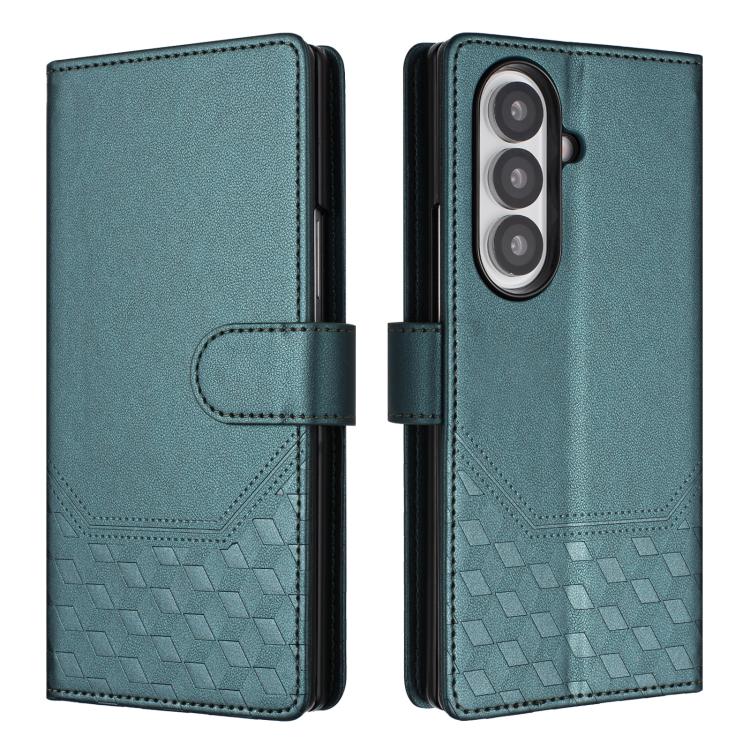 Honeycomb Embossing RFID Leather Phone Case, For Samsung Galaxy Z Fold7 5G, For Samsung Galaxy Z Fold5