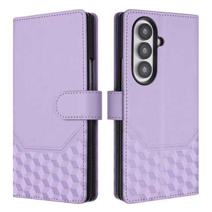 Honeycomb Embossing RFID Leather Phone Case, For Samsung Galaxy Z Fold7 5G, For Samsung Galaxy Z Fold5
