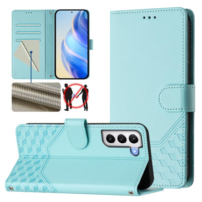 Honeycomb Embossing RFID Leather Phone Case, For Samsung Galaxy S23 5G, For Samsung Galaxy S22 Ultra 5G, For Samsung Galaxy S22+ 5G, For Samsung Galaxy S22 5G, For Samsung Galaxy S21 FE 5G, For Samsung Galaxy S21 5G, For Samsung Galaxy S21+ 5G         ...