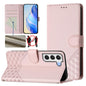 Honeycomb Embossing RFID Leather Phone Case, For Samsung Galaxy S23 5G, For Samsung Galaxy S22 Ultra 5G, For Samsung Galaxy S22+ 5G, For Samsung Galaxy S22 5G, For Samsung Galaxy S21 FE 5G, For Samsung Galaxy S21 5G, For Samsung Galaxy S21+ 5G         ...