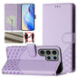 Honeycomb Embossing RFID Leather Phone Case, For Samsung Galaxy S25 Ultra 5G, For Samsung Galaxy S24 FE 5G, For Samsung Galaxy S24 Ultra 5G, For Samsung Galaxy S24+ 5G, For Samsung Galaxy S24 5G, For Samsung Galaxy S23 FE 5G                            ...