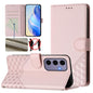 Honeycomb Embossing RFID Leather Phone Case, For Samsung Galaxy S25 Ultra 5G, For Samsung Galaxy S24 FE 5G, For Samsung Galaxy S24 Ultra 5G, For Samsung Galaxy S24+ 5G, For Samsung Galaxy S24 5G, For Samsung Galaxy S23 FE 5G                            ...