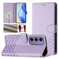 Honeycomb Embossing RFID Leather Phone Case, For Samsung Galaxy S25 Ultra 5G, For Samsung Galaxy S24 FE 5G, For Samsung Galaxy S24 Ultra 5G, For Samsung Galaxy S24+ 5G, For Samsung Galaxy S24 5G, For Samsung Galaxy S23 FE 5G                            ...