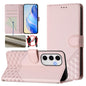 Honeycomb Embossing RFID Leather Phone Case, For Samsung Galaxy S25 Ultra 5G, For Samsung Galaxy S24 FE 5G, For Samsung Galaxy S24 Ultra 5G, For Samsung Galaxy S24+ 5G, For Samsung Galaxy S24 5G, For Samsung Galaxy S23 FE 5G                            ...