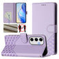 Honeycomb Embossing RFID Leather Phone Case, For Samsung Galaxy S25 Ultra 5G, For Samsung Galaxy S24 FE 5G, For Samsung Galaxy S24 Ultra 5G, For Samsung Galaxy S24+ 5G, For Samsung Galaxy S24 5G, For Samsung Galaxy S23 FE 5G                            ...