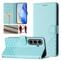 Honeycomb Embossing RFID Leather Phone Case, For Samsung Galaxy S25 Ultra 5G, For Samsung Galaxy S24 FE 5G, For Samsung Galaxy S24 Ultra 5G, For Samsung Galaxy S24+ 5G, For Samsung Galaxy S24 5G, For Samsung Galaxy S23 FE 5G                            ...