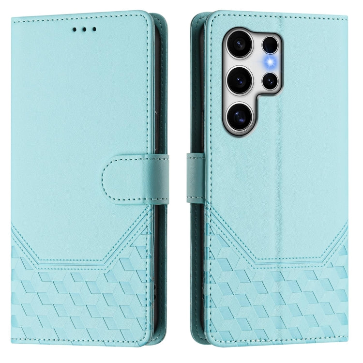 Honeycomb Embossing RFID Leather Phone Case, For Samsung Galaxy S25 Ultra 5G, For Samsung Galaxy S24 FE 5G, For Samsung Galaxy S24 Ultra 5G, For Samsung Galaxy S24+ 5G, For Samsung Galaxy S24 5G, For Samsung Galaxy S23 FE 5G                            ...