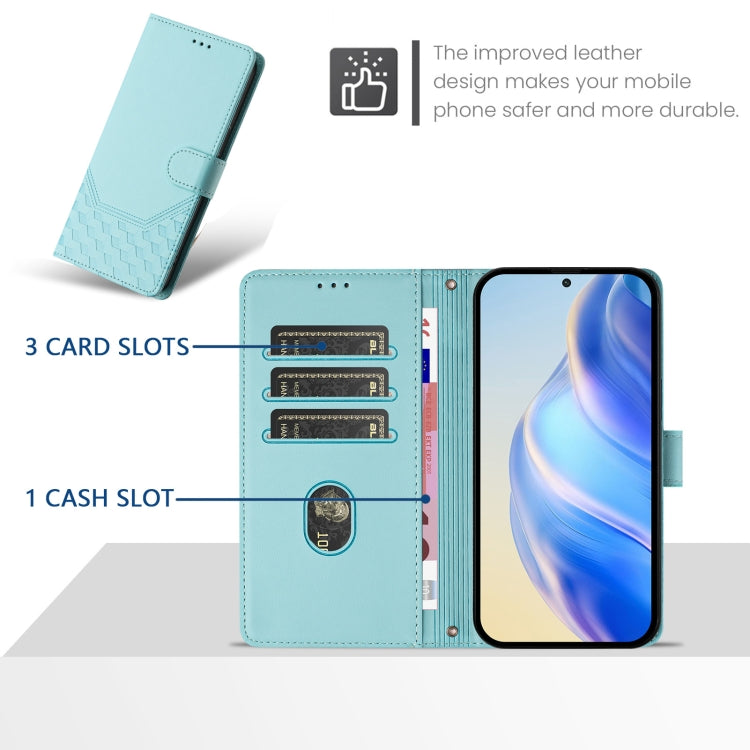 Honeycomb Embossing RFID Leather Phone Case, For Samsung Galaxy S25 Ultra 5G, For Samsung Galaxy S24 FE 5G, For Samsung Galaxy S24 Ultra 5G, For Samsung Galaxy S24+ 5G, For Samsung Galaxy S24 5G, For Samsung Galaxy S23 FE 5G                            ...