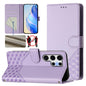 Honeycomb Embossing RFID Leather Phone Case, For Samsung Galaxy S25 Ultra 5G, For Samsung Galaxy S24 FE 5G, For Samsung Galaxy S24 Ultra 5G, For Samsung Galaxy S24+ 5G, For Samsung Galaxy S24 5G, For Samsung Galaxy S23 FE 5G                            ...