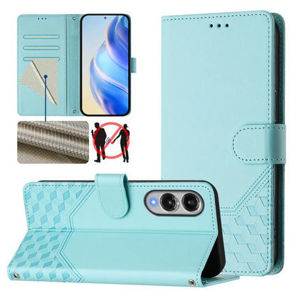Honeycomb Embossing RFID Leather Phone Case, For Galaxy S26 FE 5G, For Samsung Galaxy S26+ 5G, For Samsung Galaxy S26 Edge 5G, For Samsung Galaxy S26 Ultra 5G, For Samsung Galaxy S26 5G, For Samsung Galaxy S25 Edge 5G, For Samsung Galaxy S25 5G        ...
