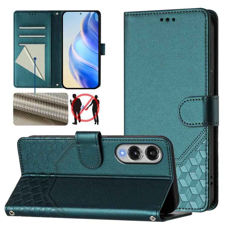 Honeycomb Embossing RFID Leather Phone Case, For Samsung Galaxy S26+ 5G, For Samsung Galaxy S26 Edge 5G, For Samsung Galaxy S26 Ultra 5G, For Samsung Galaxy S26 5G, For Samsung Galaxy S25 Edge 5G, For Samsung Galaxy S25 5G, For Samsung Galaxy S25+ 5G  ...