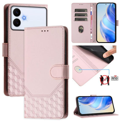 Honeycomb Embossing RFID Leather Phone Case, For Galaxy S26 FE 5G, For Samsung Galaxy S26+ 5G, For Samsung Galaxy S26 Edge 5G, For Samsung Galaxy S26 Ultra 5G, For Samsung Galaxy S26 5G, For Samsung Galaxy S25 Edge 5G, For Samsung Galaxy S25 5G        ...