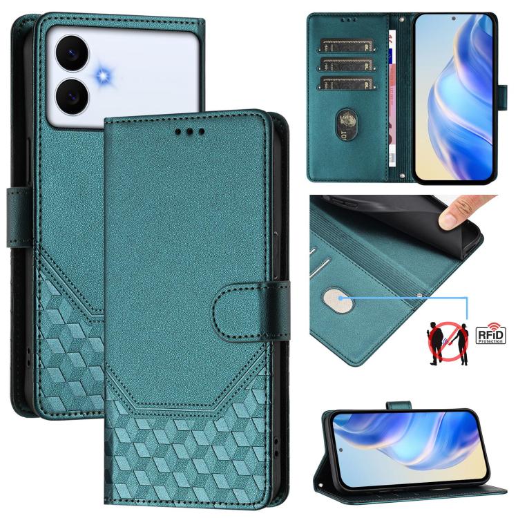 Honeycomb Embossing RFID Leather Phone Case, For Galaxy S26 FE 5G, For Samsung Galaxy S26+ 5G, For Samsung Galaxy S26 Edge 5G, For Samsung Galaxy S26 Ultra 5G, For Samsung Galaxy S26 5G, For Samsung Galaxy S25 Edge 5G, For Samsung Galaxy S25 5G        ...