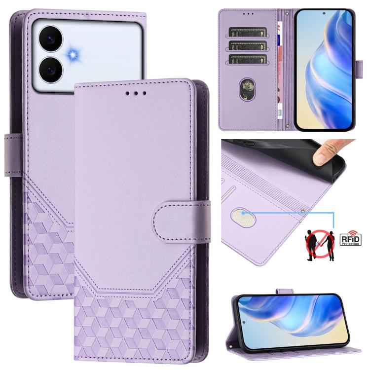 Honeycomb Embossing RFID Leather Phone Case, For Samsung Galaxy S26+ 5G, For Samsung Galaxy S26 Edge 5G, For Samsung Galaxy S26 Ultra 5G, For Samsung Galaxy S26 5G, For Samsung Galaxy S25 Edge 5G, For Samsung Galaxy S25 5G, For Samsung Galaxy S25+ 5G  ...