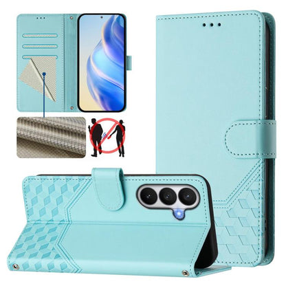 Honeycomb Embossing RFID Leather Phone Case, For Galaxy S26 FE 5G, For Samsung Galaxy S26+ 5G, For Samsung Galaxy S26 Edge 5G, For Samsung Galaxy S26 Ultra 5G, For Samsung Galaxy S26 5G, For Samsung Galaxy S25 Edge 5G, For Samsung Galaxy S25 5G        ...