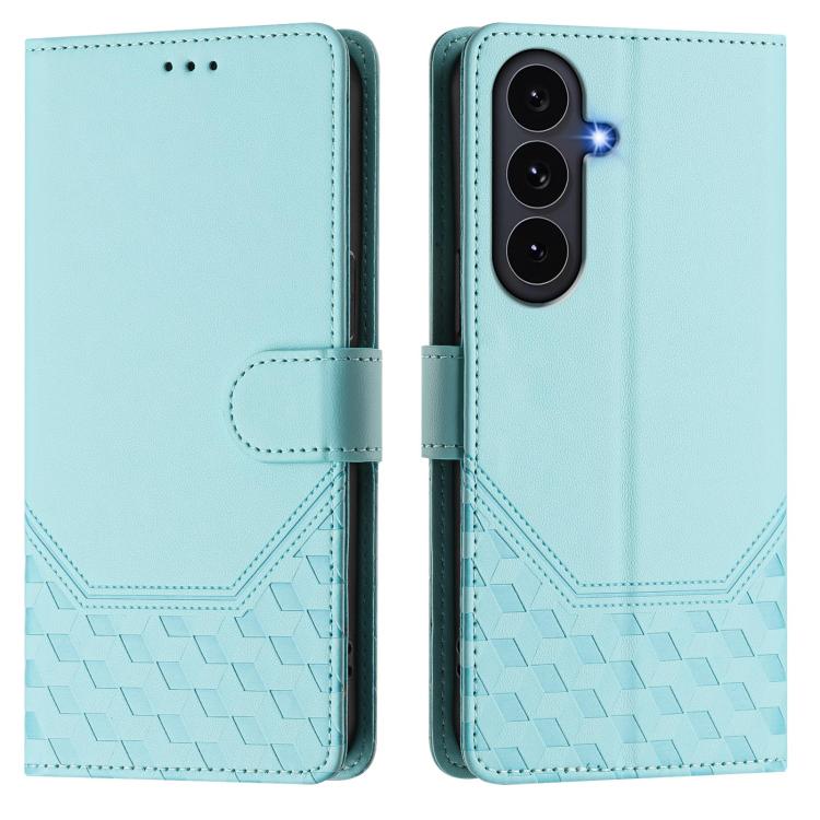 Honeycomb Embossing RFID Leather Phone Case, For Galaxy S26 FE 5G, For Samsung Galaxy S26+ 5G, For Samsung Galaxy S26 Edge 5G, For Samsung Galaxy S26 Ultra 5G, For Samsung Galaxy S26 5G, For Samsung Galaxy S25 Edge 5G, For Samsung Galaxy S25 5G        ...