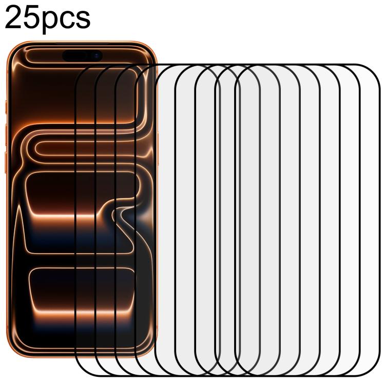 25pcs Full Glue Screen Tempered Glass Film