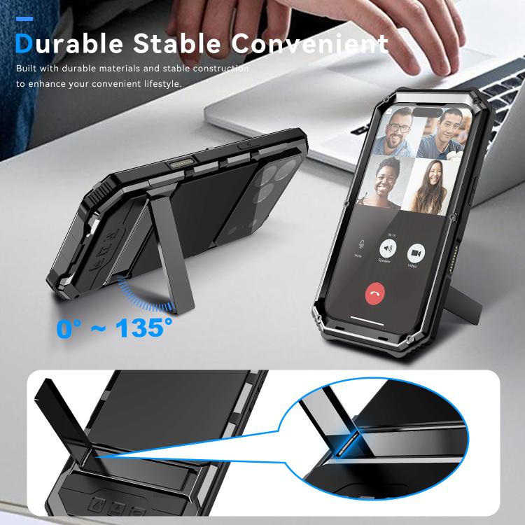 R-JUST Life Waterproof Dustproof Shockproof Holder Phone Case