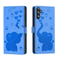 Cartoon Elephant Embossed Leather Phone Case, For Samsung Galaxy S24+ 5G, For Samsung Galaxy S24 5G, For Samsung Galaxy S23 FE 5G, For Samsung Galaxy S23 Ultra 5G, For Samsung Galaxy S23+ 5G, For Samsung Galaxy S23 5G, For Samsung Galaxy S20 FE        ...