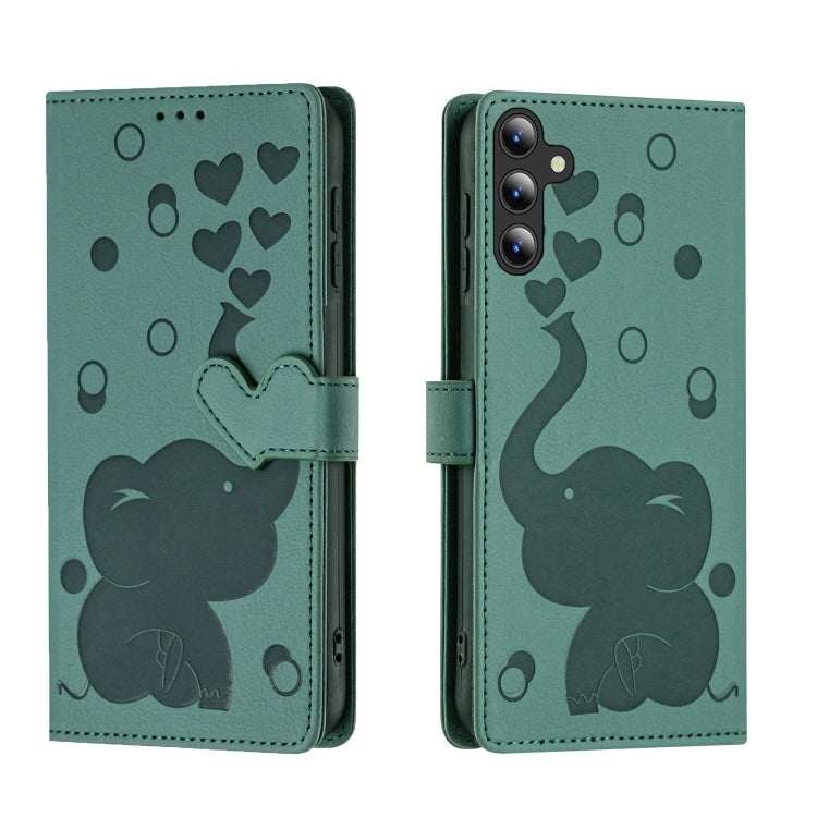 Cartoon Elephant Embossed Leather Phone Case, For Samsung Galaxy S26+ 5G, For Samsung Galaxy S26 Ultra 5G, For Samsung Galaxy S26 5G, For Samsung Galaxy S25 FE 5G, For Samsung Galaxy S25 5G, For Samsung Galaxy S25+ 5G, For Samsung Galaxy S25 Ultra 5G  ...