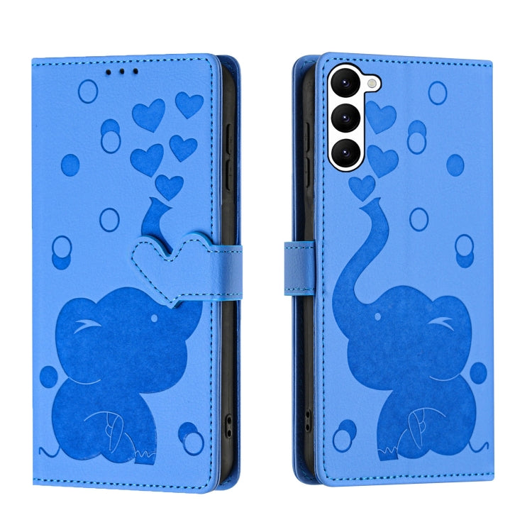 Cartoon Elephant Embossed Leather Phone Case, For Samsung Galaxy S24+ 5G, For Samsung Galaxy S24 5G, For Samsung Galaxy S23 FE 5G, For Samsung Galaxy S23 Ultra 5G, For Samsung Galaxy S23+ 5G, For Samsung Galaxy S23 5G, For Samsung Galaxy S20 FE        ...