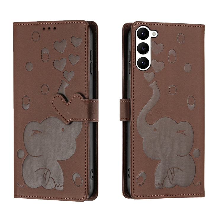 Cartoon Elephant Embossed Leather Phone Case, For Samsung Galaxy S24+ 5G, For Samsung Galaxy S24 5G, For Samsung Galaxy S23 FE 5G, For Samsung Galaxy S23 Ultra 5G, For Samsung Galaxy S23+ 5G, For Samsung Galaxy S23 5G, For Samsung Galaxy S20 FE        ...