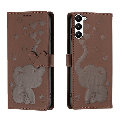 Cartoon Elephant Embossed Leather Phone Case, For Samsung Galaxy S24+ 5G, For Samsung Galaxy S24 5G, For Samsung Galaxy S23 FE 5G, For Samsung Galaxy S23 Ultra 5G, For Samsung Galaxy S23+ 5G, For Samsung Galaxy S23 5G, For Samsung Galaxy S20 FE        ...