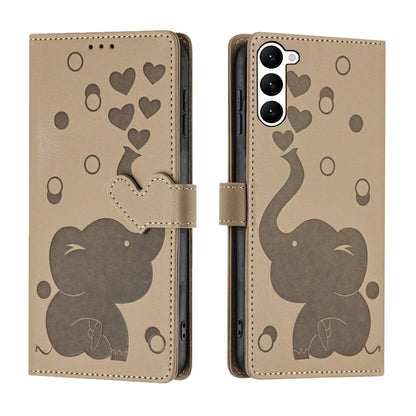 Cartoon Elephant Embossed Leather Phone Case, For Samsung Galaxy S24+ 5G, For Samsung Galaxy S24 5G, For Samsung Galaxy S23 FE 5G, For Samsung Galaxy S23 Ultra 5G, For Samsung Galaxy S23+ 5G, For Samsung Galaxy S23 5G, For Samsung Galaxy S20 FE        ...