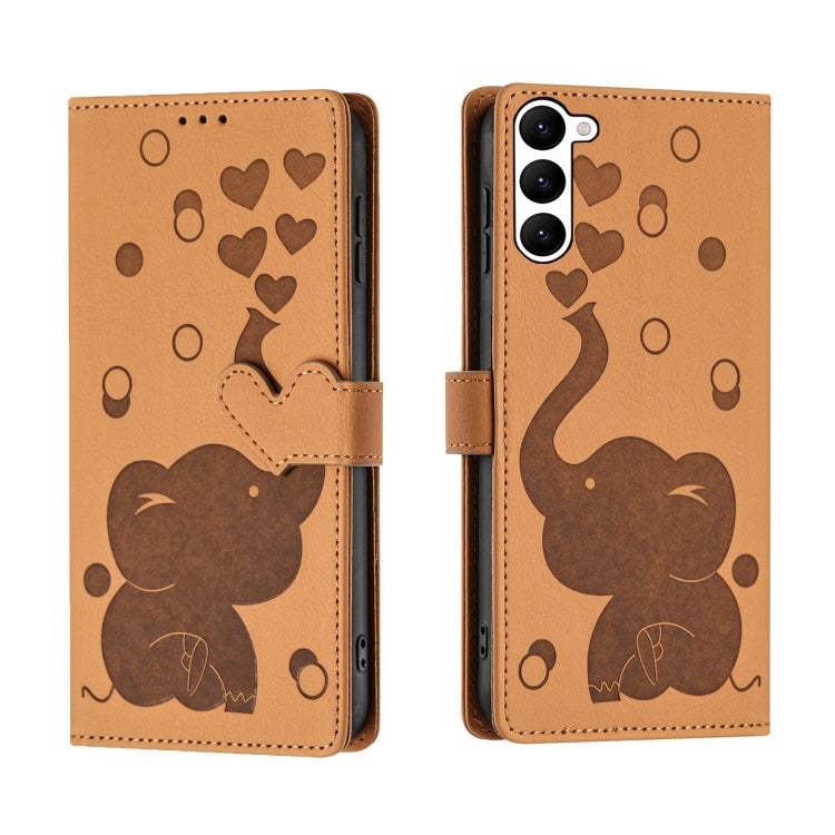 Cartoon Elephant Embossed Leather Phone Case, For Samsung Galaxy S24+ 5G, For Samsung Galaxy S24 5G, For Samsung Galaxy S23 FE 5G, For Samsung Galaxy S23 Ultra 5G, For Samsung Galaxy S23+ 5G, For Samsung Galaxy S23 5G, For Samsung Galaxy S20 FE        ...