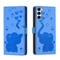 Cartoon Elephant Embossed Leather Phone Case, For Samsung Galaxy S24+ 5G, For Samsung Galaxy S24 5G, For Samsung Galaxy S23 FE 5G, For Samsung Galaxy S23 Ultra 5G, For Samsung Galaxy S23+ 5G, For Samsung Galaxy S23 5G, For Samsung Galaxy S20 FE        ...