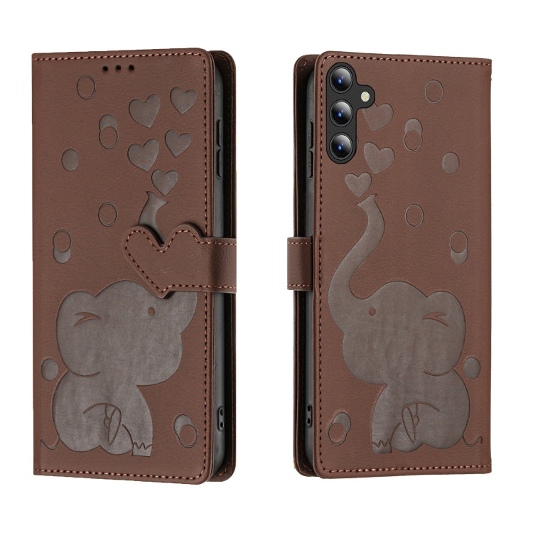 Cartoon Elephant Embossed Leather Phone Case, For Samsung Galaxy S24+ 5G, For Samsung Galaxy S24 5G, For Samsung Galaxy S23 FE 5G, For Samsung Galaxy S23 Ultra 5G, For Samsung Galaxy S23+ 5G, For Samsung Galaxy S23 5G, For Samsung Galaxy S20 FE        ...